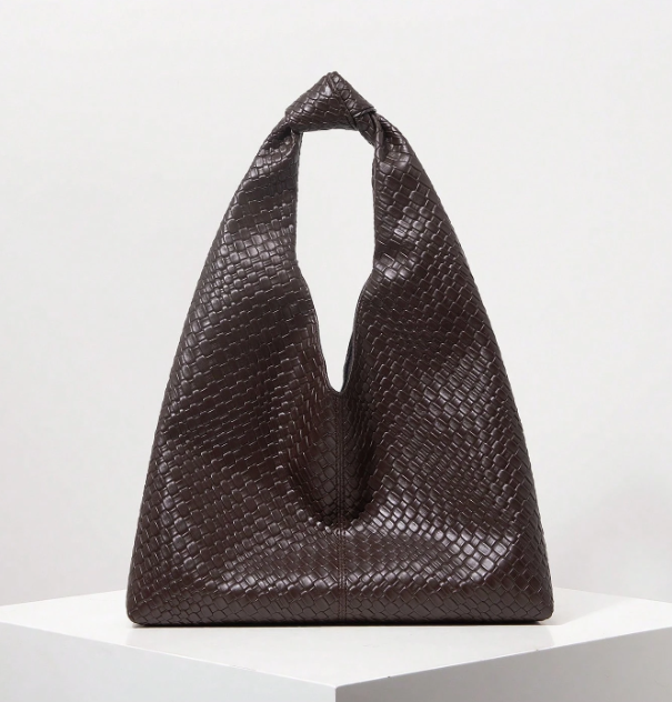 Valenne Woven-Effect Shoulder Tote