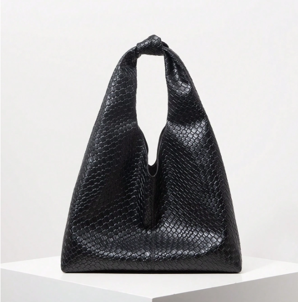 Valenne Woven-Effect Shoulder Tote