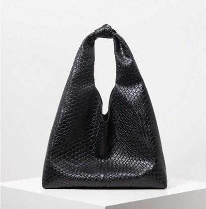 Valenne Woven-Effect Shoulder Tote