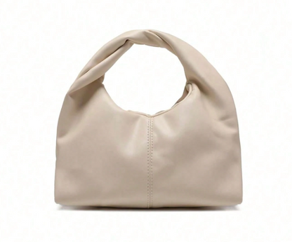 Ruelle ruched PU handbag – product detail