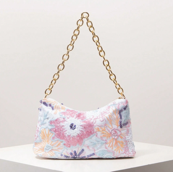 Aureline Geometric Chain Shoulder Bag