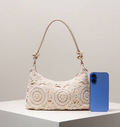 Avelisse Crochet-Effect Shoulder Bag
