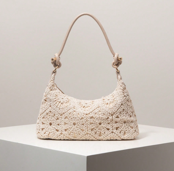 Avelisse Crochet-Effect Shoulder Bag