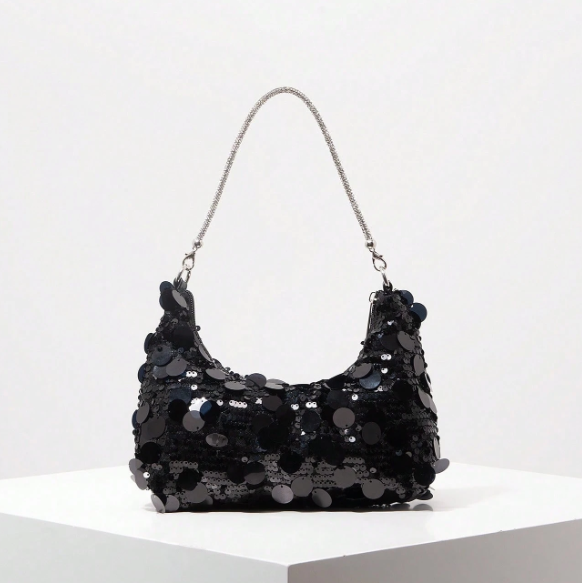Virelle Sequin Shoulder Bag