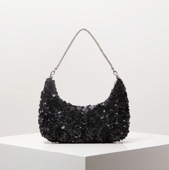 Virelle Sequin Shoulder Bag