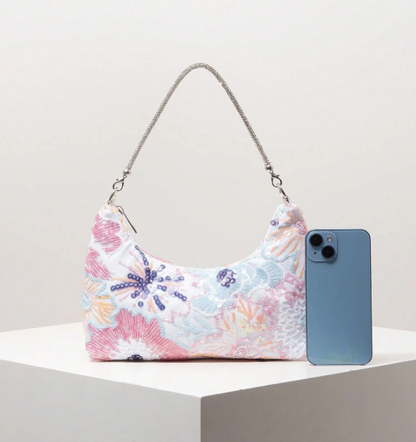 Florienne Floral Embellished Shoulder Bag