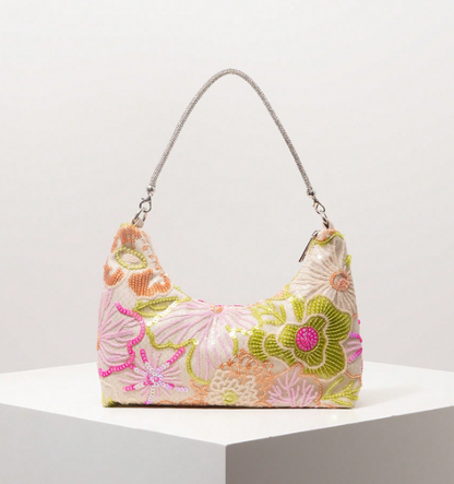 Florienne Floral Embellished Shoulder Bag