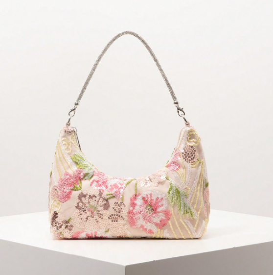 Florienne Floral Embellished Shoulder Bag