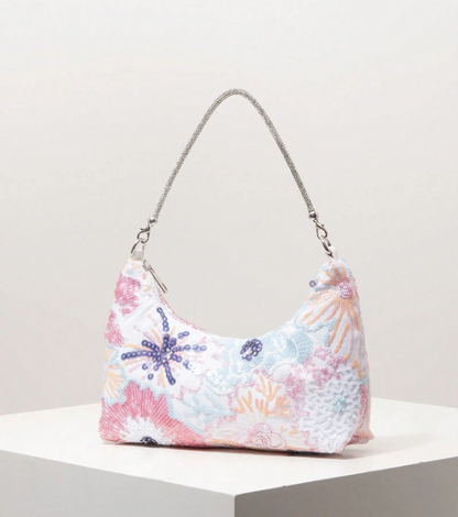 Floravessa Floral Embellished Shoulder Bag