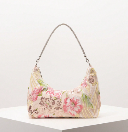 Floravessa Floral Embellished Shoulder Bag