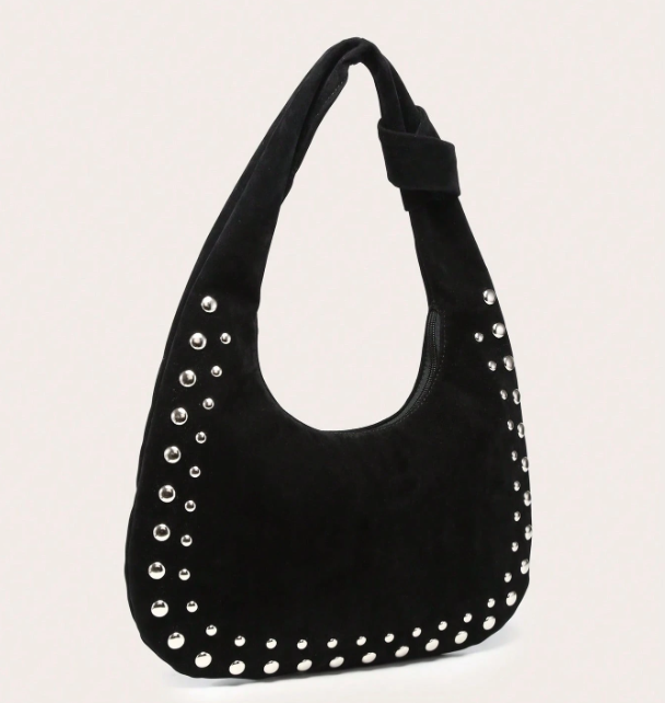 Rivelle Studded Hobo Bag