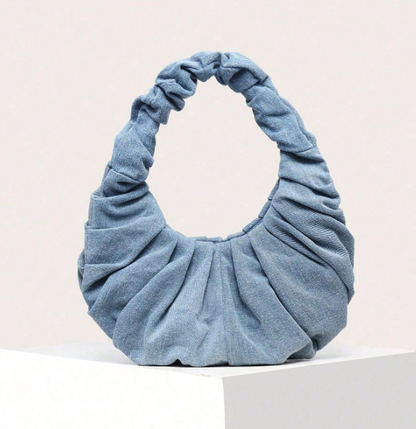 Denimelle Ruched Shoulder Bag