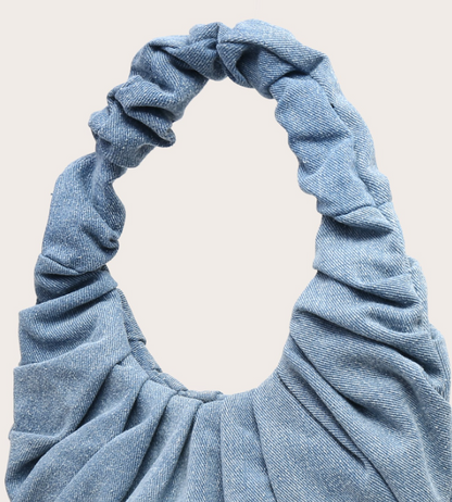 Denimelle Ruched Shoulder Bag