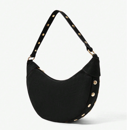 Rivora Studded Crescent Bag