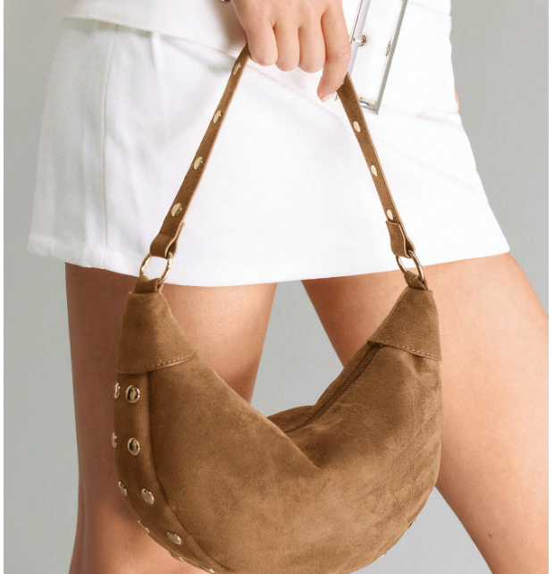 Rivora Studded Crescent Bag