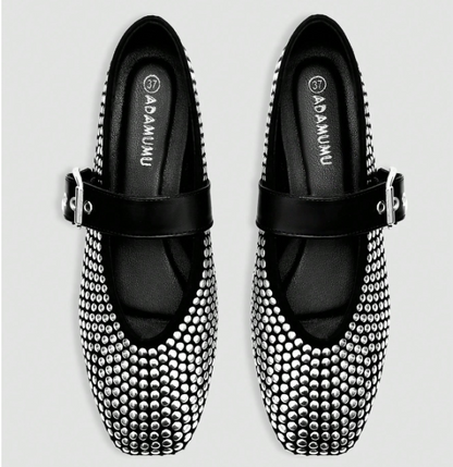 Celestine Studded Mary Jane Flats