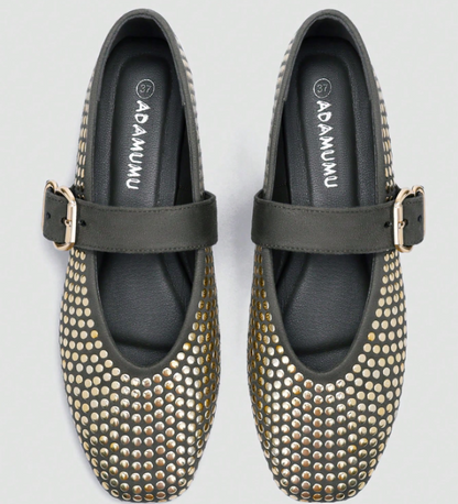 Celestine Studded Mary Jane Flats