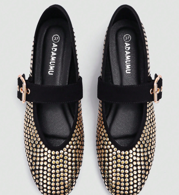 Celestine Studded Mary Jane Flats