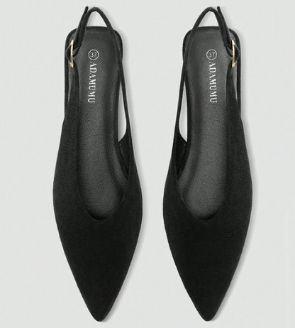 Aveline Pointed-Toe Slingback Flats