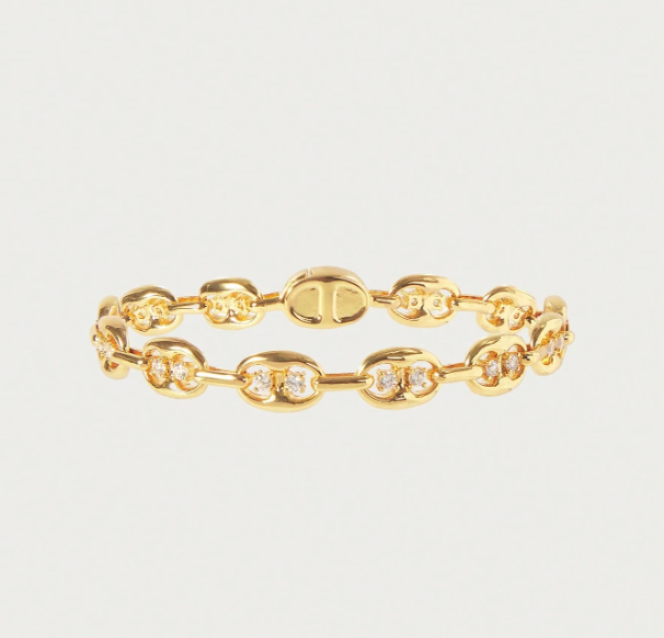 Celestine Zirconia Chain Bracelet – Women’s Geometric Jewellery | Crystal-Inspired Statement Bracelet | Elegant Everyday Accessory