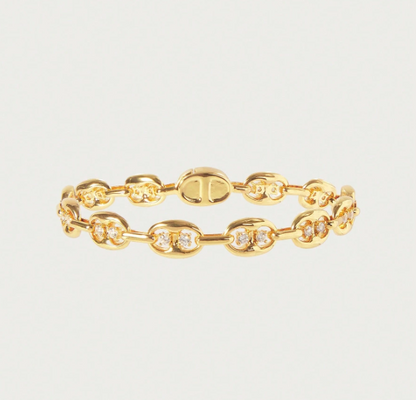 Celestine Zirconia Chain Bracelet – Women’s Geometric Jewellery | Crystal-Inspired Statement Bracelet | Elegant Everyday Accessory