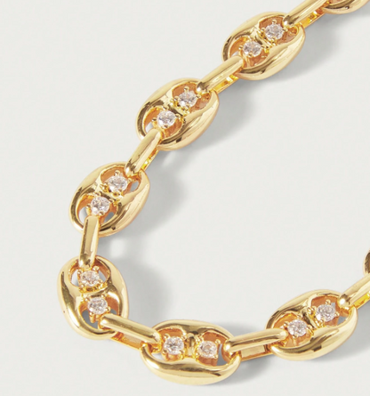 Celestine Zirconia Chain Bracelet – Women’s Geometric Jewellery | Crystal-Inspired Statement Bracelet | Elegant Everyday Accessory