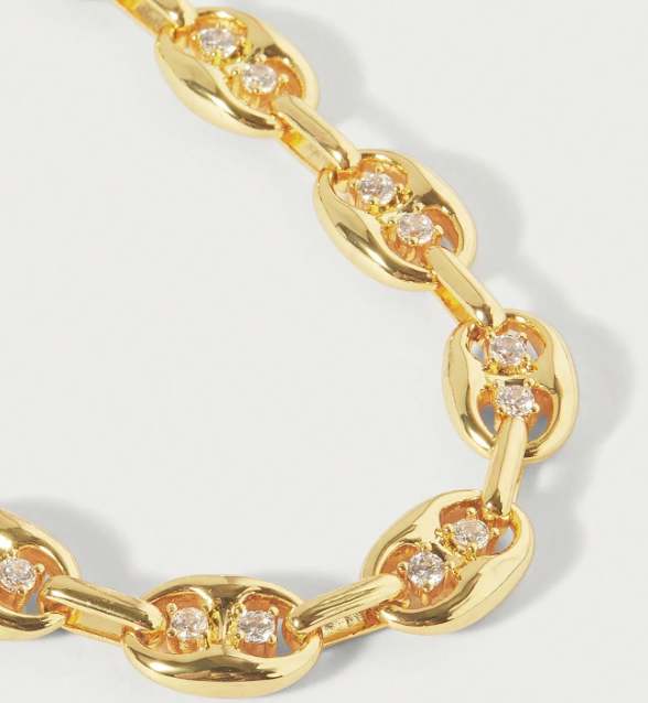 Celestine Zirconia Chain Bracelet – Women’s Geometric Jewellery | Crystal-Inspired Statement Bracelet | Elegant Everyday Accessory
