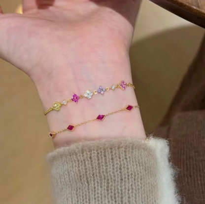 Stellara Rhinestone Star Bracelet – Women’s Stainless Steel Jewellery | Colourful Crystal-Inspired Design | Elegant Everyday Bracelet