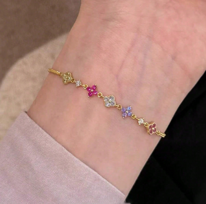 Stellara Rhinestone Star Bracelet – Women’s Stainless Steel Jewellery | Colourful Crystal-Inspired Design | Elegant Everyday Bracelet