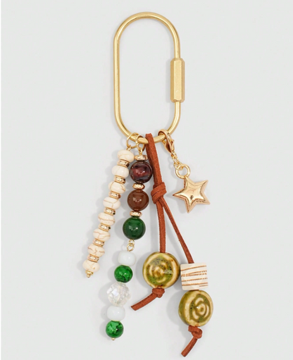 Verdelle Fairycore Beaded Bag Charm – Unisex Fruit-Inspired Keychain | Colourful Woven Rope Pendant | Spring & Summer Accessory