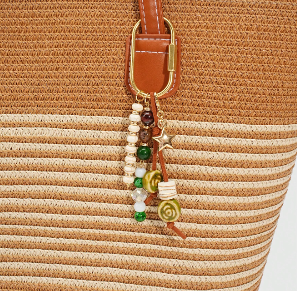 Verdelle Fairycore Beaded Bag Charm – Unisex Fruit-Inspired Keychain | Colourful Woven Rope Pendant | Spring & Summer Accessory