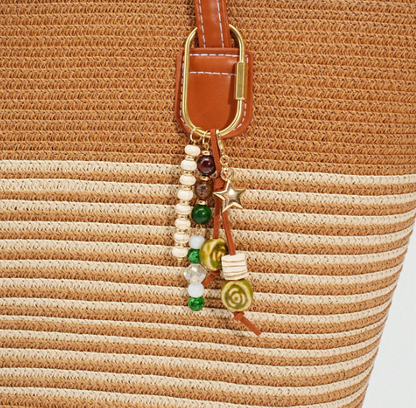 Verdelle Fairycore Beaded Bag Charm – Unisex Fruit-Inspired Keychain | Colourful Woven Rope Pendant | Spring & Summer Accessory