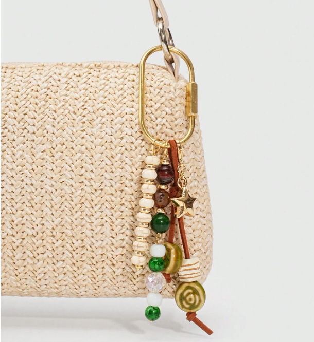Verdelle Fairycore Beaded Bag Charm – Unisex Fruit-Inspired Keychain | Colourful Woven Rope Pendant | Spring & Summer Accessory