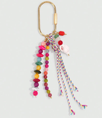 Verdelle Fairycore Beaded Bag Charm – Unisex Fruit-Inspired Keychain | Colourful Woven Rope Pendant | Spring & Summer Accessory