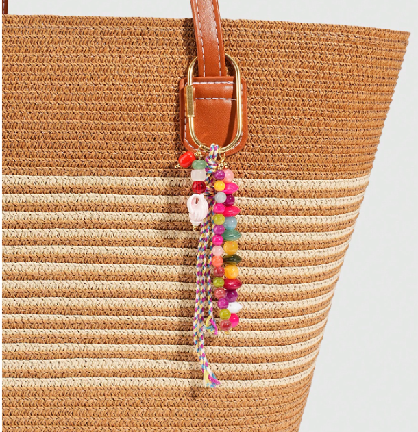 Verdelle Fairycore Beaded Bag Charm – Unisex Fruit-Inspired Keychain | Colourful Woven Rope Pendant | Spring & Summer Accessory