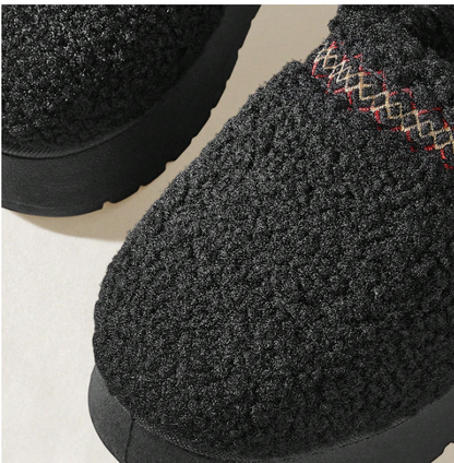 Velmora Fur-Lined Platform Snow Boots – Women’s Suedette Winter Slip-On Boots | Thick EVA Sole | Cosy Autumn Winter Footwear