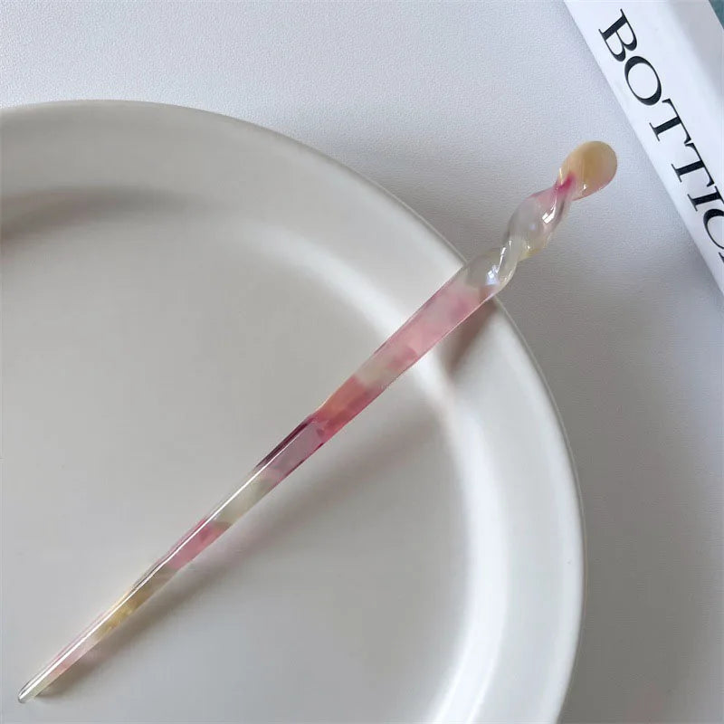 Meiyara Vintage-Inspired Hair Stick – Women’s Chinese-Style Hair Pin | Acrylic Chopstick Hair Accessory | Elegant Bun & Updo Hairwear