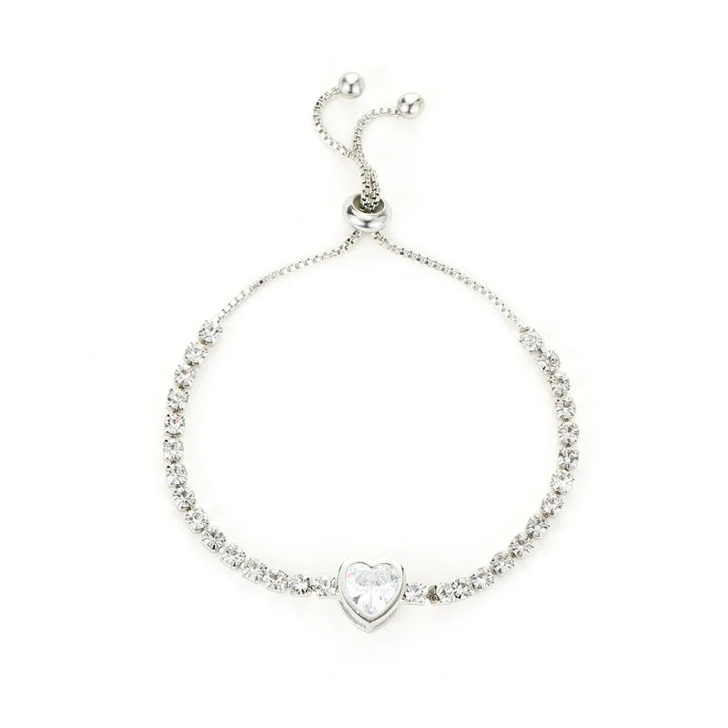 Virelle Colour Zircon Tennis Bracelet – Gold-Tone Cubic Zirconia Chain | Prong-Set Statement Jewellery | Women’s Sparkling Bracelet