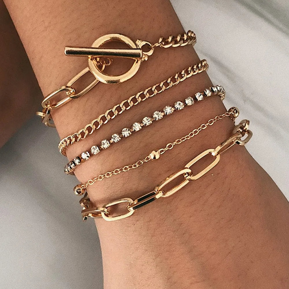 Virelle Colour Zircon Tennis Bracelet – Gold-Tone Cubic Zirconia Chain | Prong-Set Statement Jewellery | Women’s Sparkling Bracelet