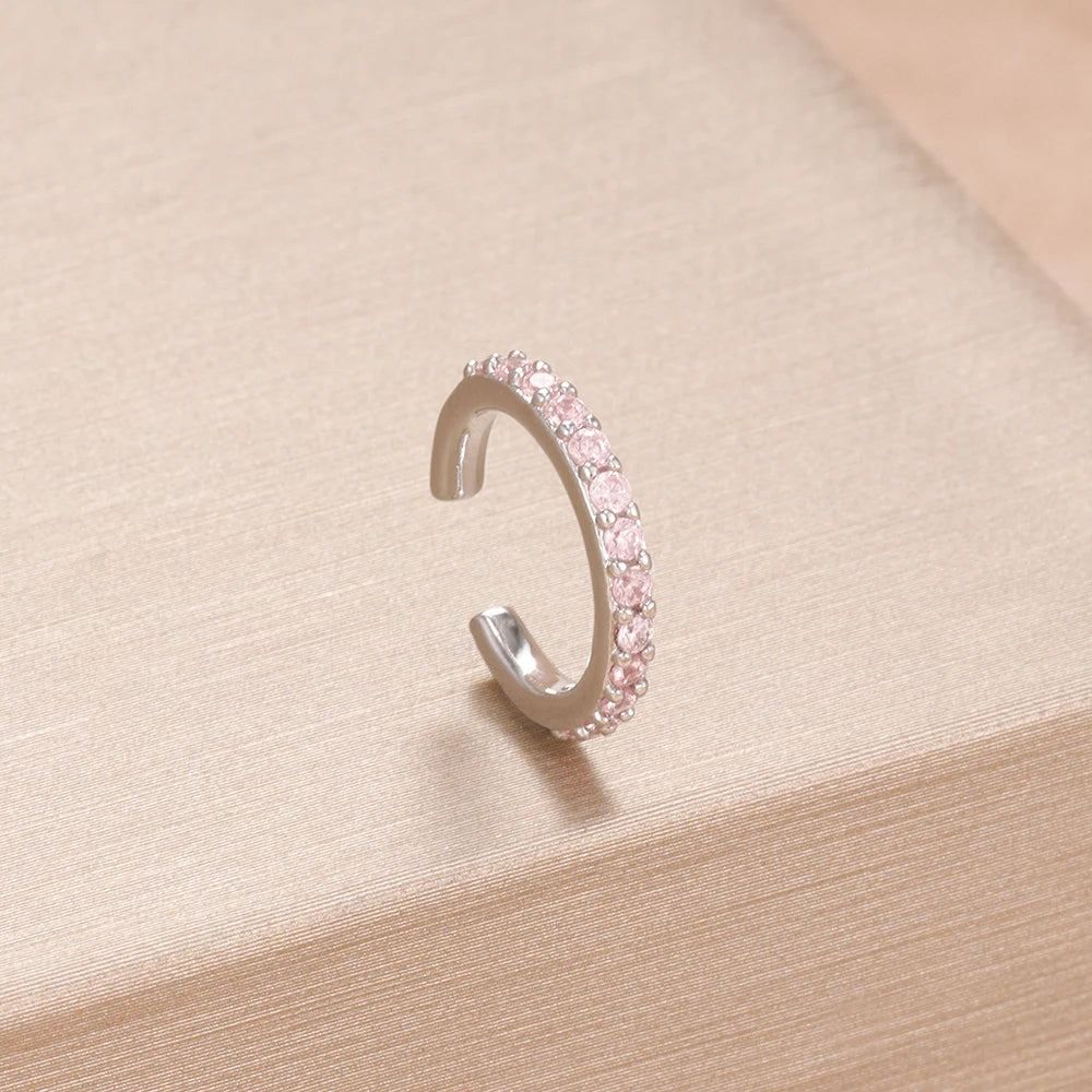 Orlienne Cubic Zirconia Ear Cuff – Women’s Non-Piercing Stainless Steel Ear Clip | 14K Gold-Plated Finish | Cartilage-Style Jewellery