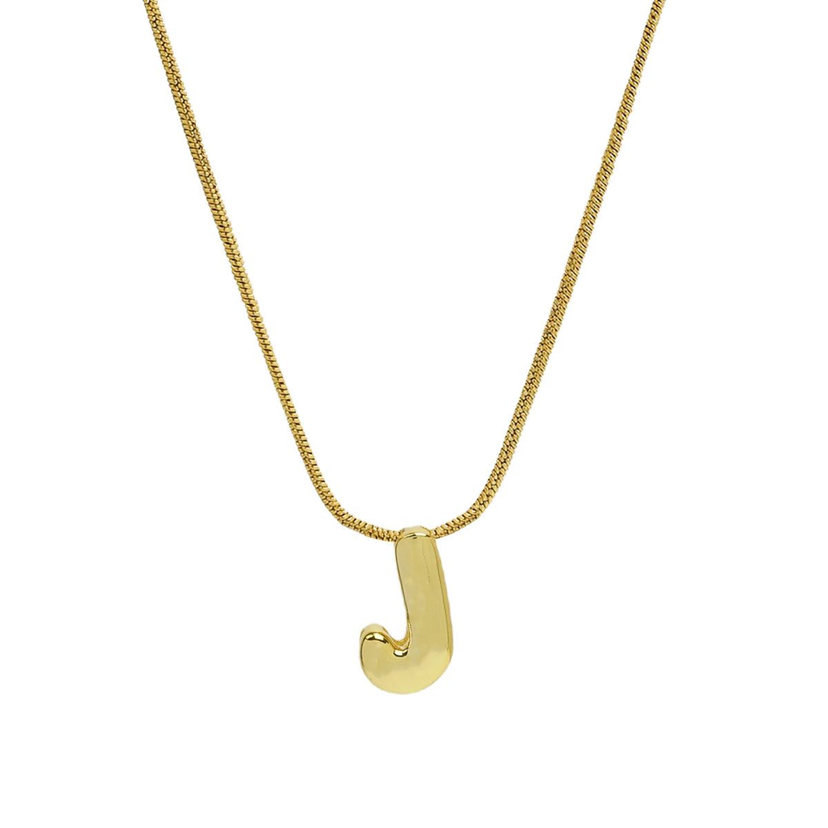 Aloura Bubble Initial Pendant Necklace – Gold-Plated Alphabet Letter Chain | A–Z Personalised Jewellery | Women’s Statement Necklace