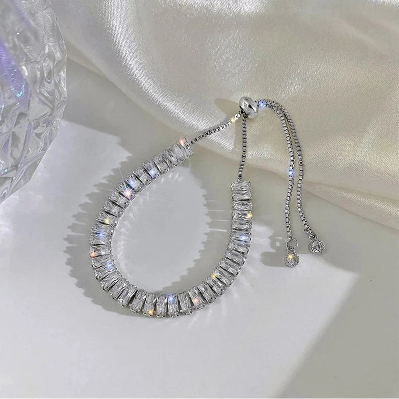 Virelle Colour Zircon Tennis Bracelet – Gold-Tone Cubic Zirconia Chain | Prong-Set Statement Jewellery | Women’s Sparkling Bracelet