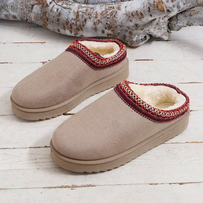 Alvara Embroidered Trim Slip-On Shoes
