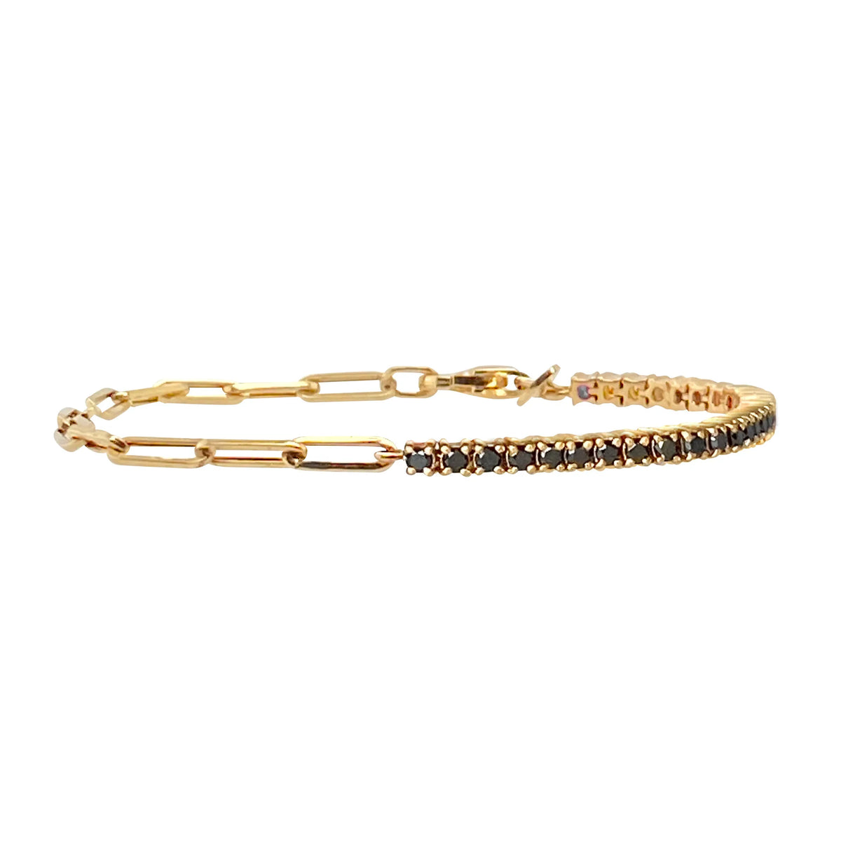 Virelle Colour Zircon Tennis Bracelet – Gold-Tone Cubic Zirconia Chain | Prong-Set Statement Jewellery | Women’s Sparkling Bracelet