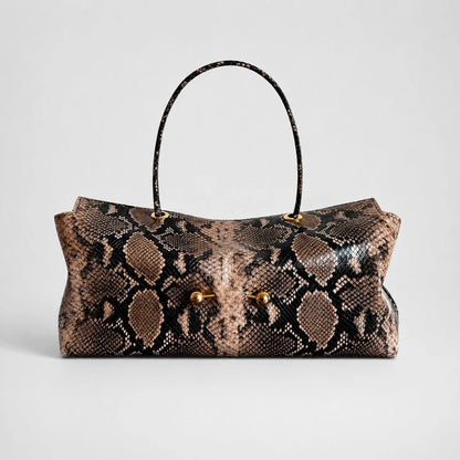 Corvessa Croc-Embossed Slouchy Tote Bag – Women’s Large PU Leather Shoulder Bag | Soft Spacious Design | Gold-Tone Hardware