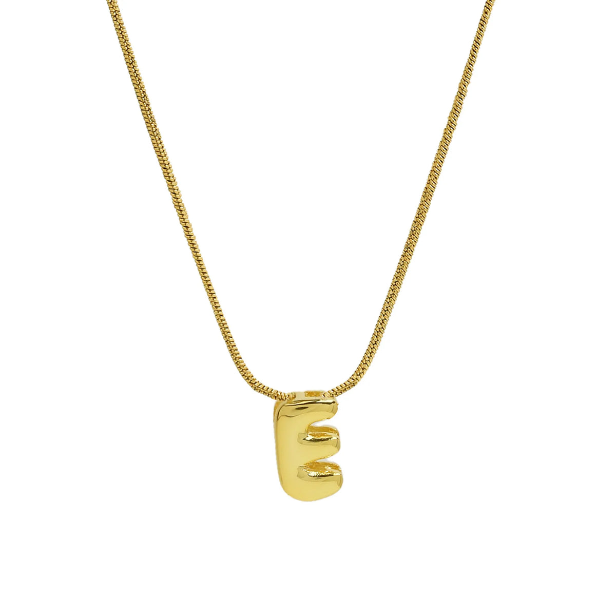 Aloura Bubble Initial Pendant Necklace – Gold-Plated Alphabet Letter Chain | A–Z Personalised Jewellery | Women’s Statement Necklace