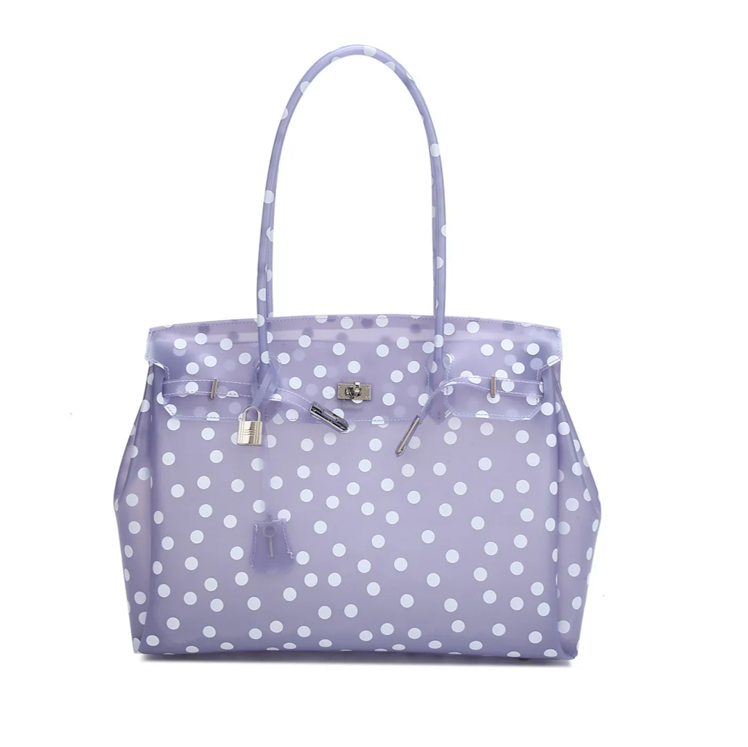 Clarabelle Large Jelly Tote Bag – Clear Women’s Shoulder Handbag | Transparent-Style Candy Tote | Spacious Summer Fashion Purse