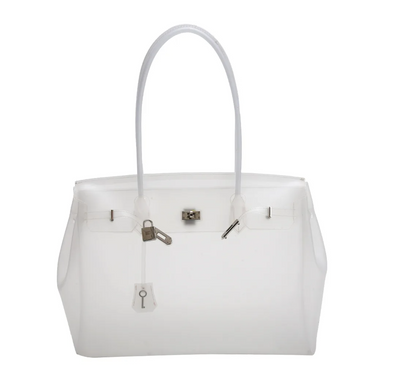 Clarabelle Large Jelly Tote Bag – Clear Women’s Shoulder Handbag | Transparent-Style Candy Tote | Spacious Summer Fashion Purse