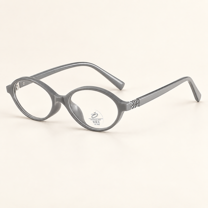 Elowen Retro Oval Reading Glasses — C5 / -300 — ivory studio photograph