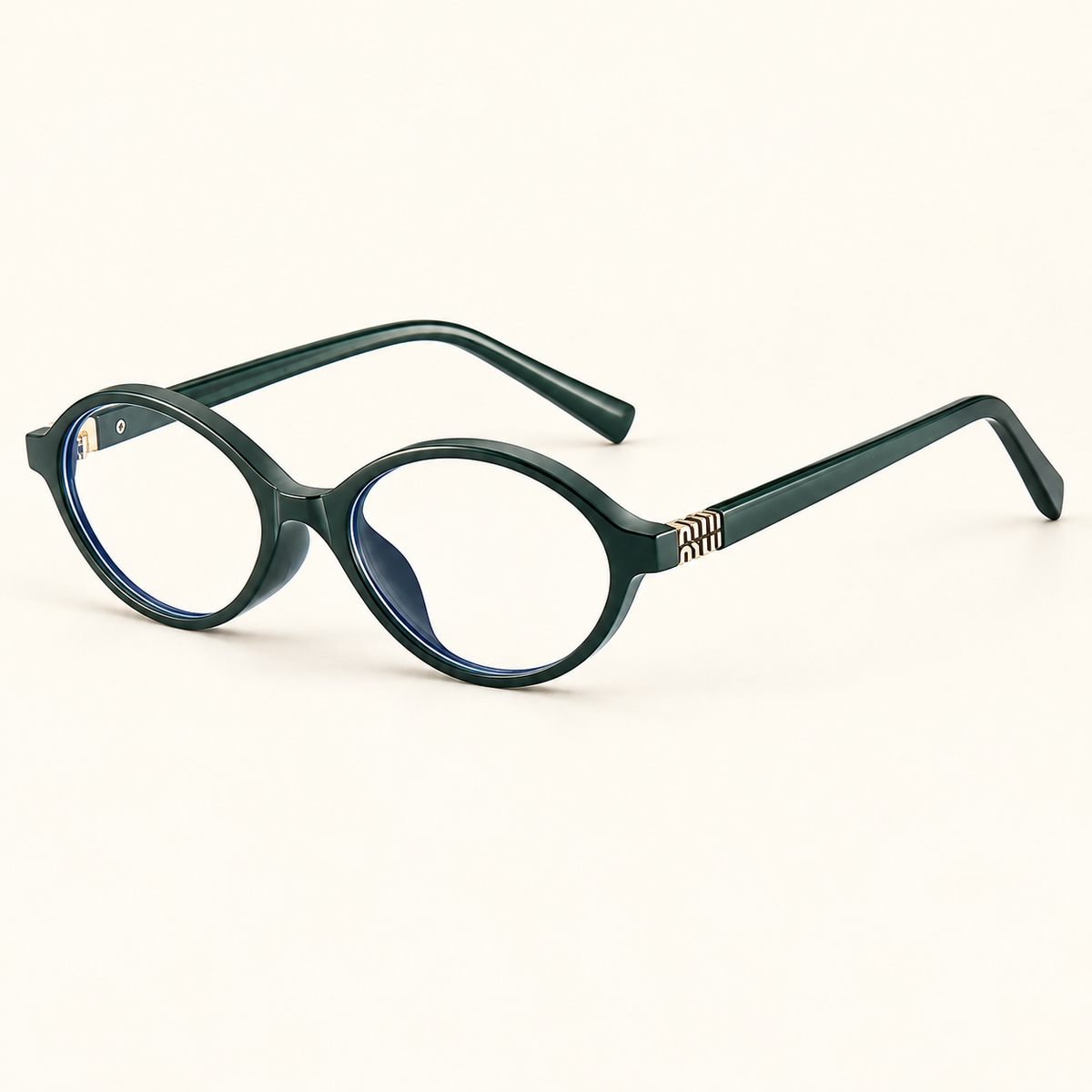 Elowen Retro Oval Reading Glasses — C4 / 0 — ivory studio photograph